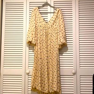 Urban outfitters cream and Navy dress